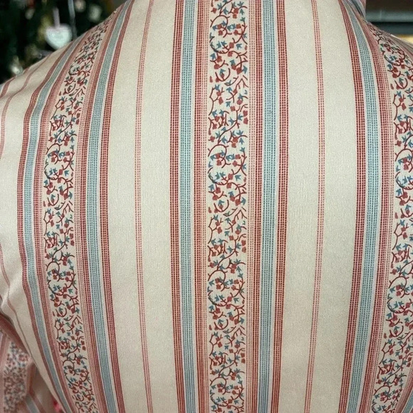 Vintage 70s Huk-A-Poo Shirt | Pink Striped Floral Button Down Blouse - Picture 8 of 8
